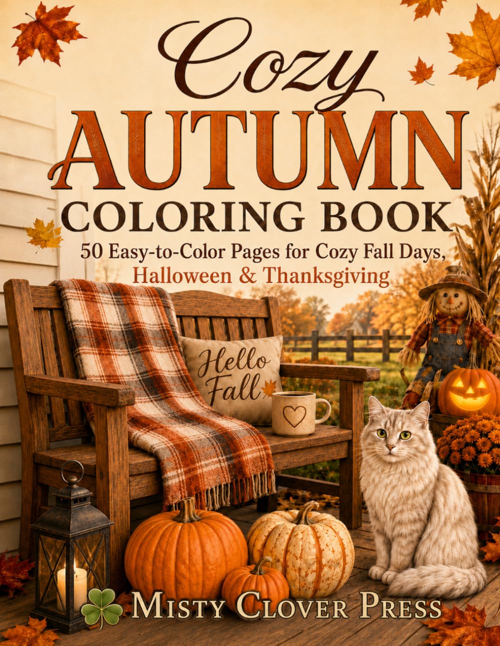 Cozy Autumn Coloring Book - Misty Clover Press Activity Books