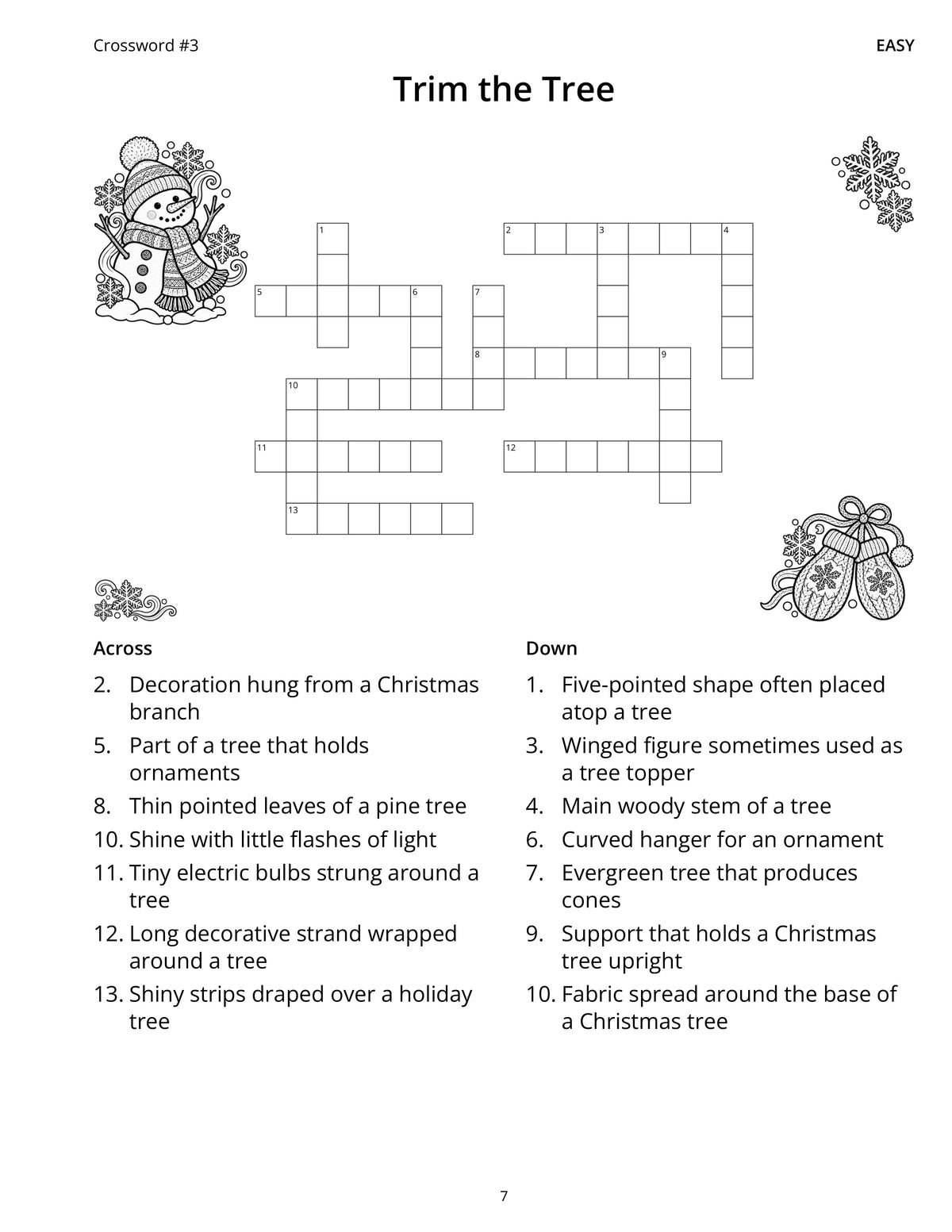Cozy Christmas & Winter - Crossword Puzzles