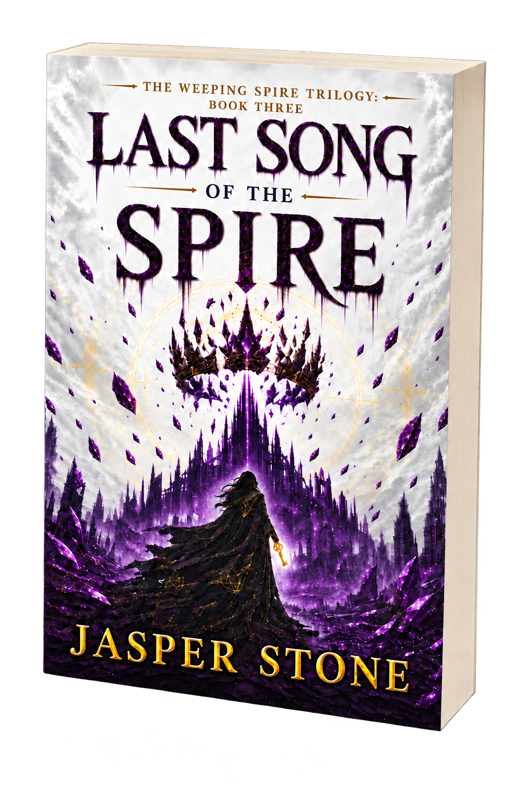 Last Song of the Spire by Jasper Stone — enlarged paperback cover with transparent background