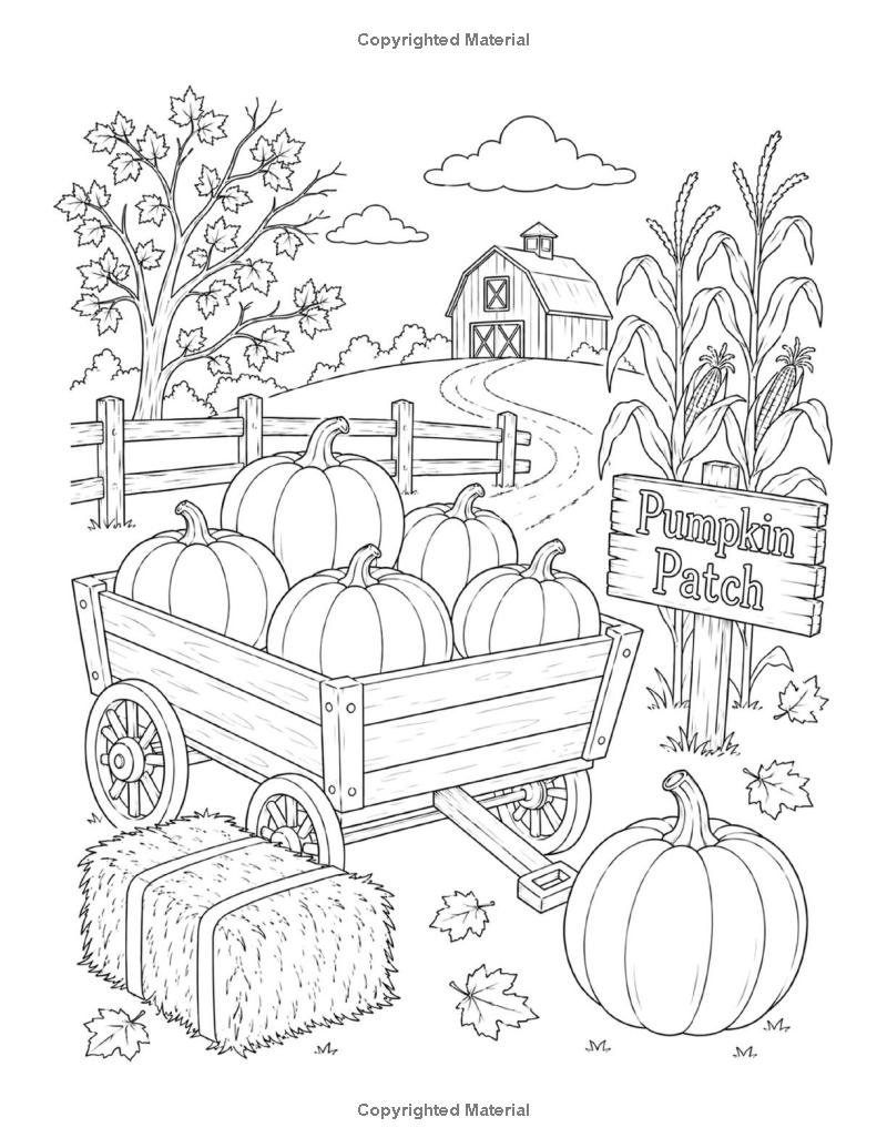 Cozy Autumn Coloring Book - Misty Clover Press Activity Books