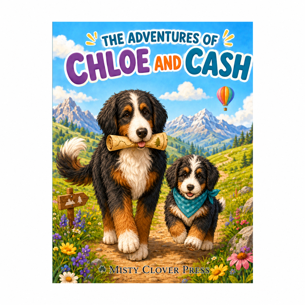 The Adventures of Chloe and Cash Kids' Coloring Book — Misty Clover Press cover